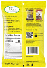 GT Honey Lemon Ginger Rock Candy, 4.41 Ounce Bag, 1 Pack