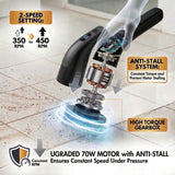 LIVINGPRO Electric Spin Scrubber with LCD Display, Cordless Cleaning Scrubber for Home, Upgraded 70W High-Power Motor, IPX7 Waterproof Dual Speed