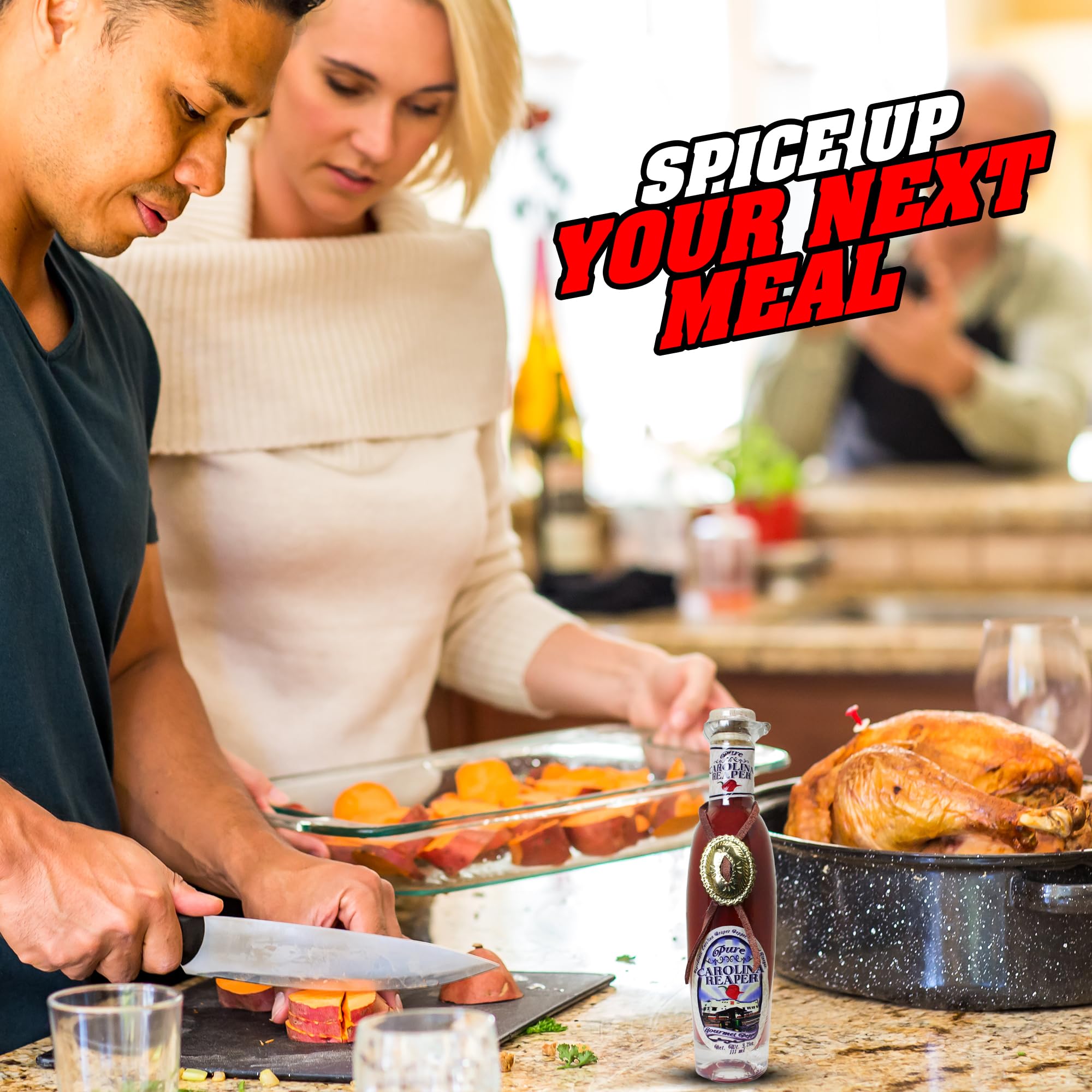 Pure Carolina Reaper Pepper Hot Sauce Mash Puree 3.75oz - Try if you dare! - Perfect Gourmet Gift - Great for Making Hot Sauce