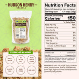 Hudson Henry Pistachio Almond Granola | Gluten Free Granola with Nuts and Seeds | Vegan, Non-GMO & Small Batch Baked with Pure Maple Syrup & Extra
