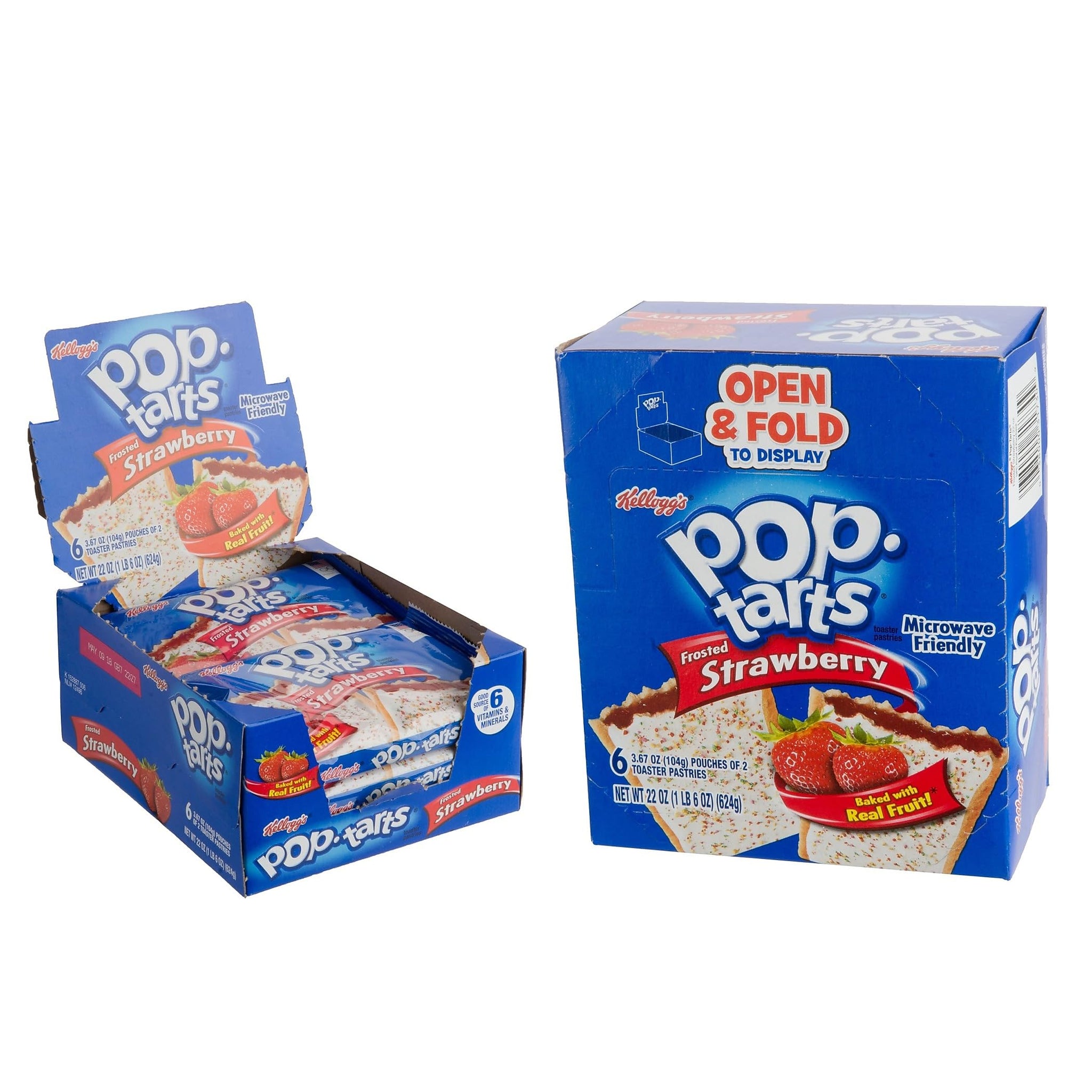 Pop Tarts Kellog's Pop-Tarts Frosted Strawberry 3.67 oz. 6/Box (31732) (420561)
