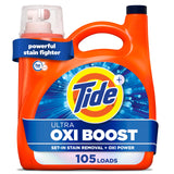 Tide Ultra Oxi Boost Liquid Laundry Detergent, 148 fl oz, 105 Loads, Advanced Stain Remover with Extra Oxi Power