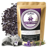 Sou Zen Earl Grey Lavender 30 Corn-Fiber Pyramid Tea Bags | Premium Loose Leaf Blend with Bergamot & Lavender | Naturally Organic Ingredients, No