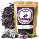Sou Zen Earl Grey Lavender 30 Corn-Fiber Pyramid Tea Bags | Premium Loose Leaf Blend with Bergamot & Lavender | Naturally Organic Ingredients, No