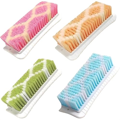4 Pack Scrub Brush for Cleaning Scrubbing Brush with Stiff Bristle Multi-Purpose Heavy Duty Scrub Brushes,Deep Cleaning Brushes for Bathroom, Floor