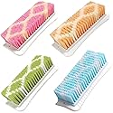 4 Pack Scrub Brush for Cleaning Scrubbing Brush with Stiff Bristle Multi-Purpose Heavy Duty Scrub Brushes,Deep Cleaning Brushes for Bathroom, Floor