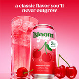 Bloom Pop Prebiotic Soda 12 Pack, Shirley Temple Flavor, 12oz Cans | Prebiotic Soda for Gut Health, Low Calorie Soda, No Caffeine, Healthy Soft Drink