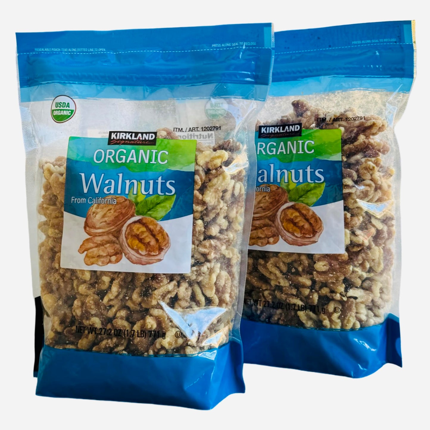 Kirkland Organic Walnuts - 1.7lb - PACK OF 2