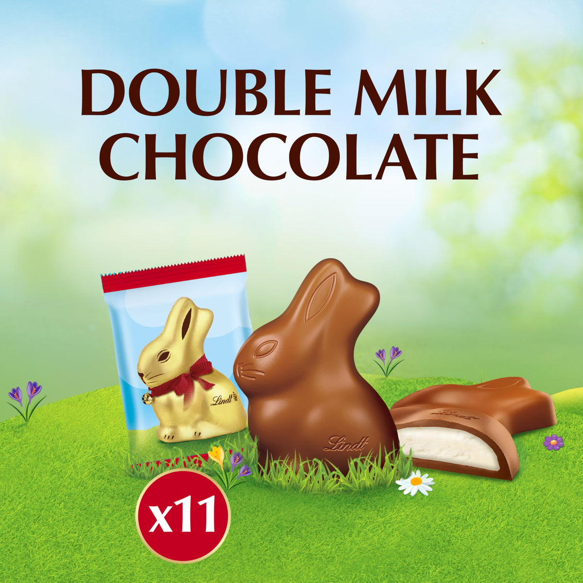 Lindt, Creamy Milk Chocolate Candy Bunnies, 3.9 Ounce, 11 Count