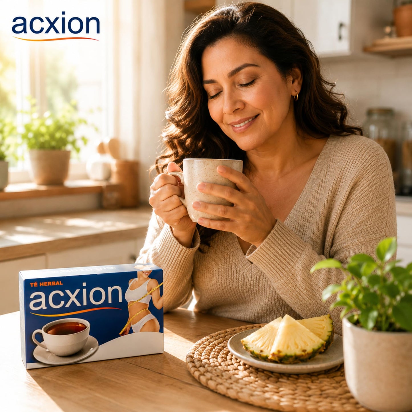 Acxion Herbal Pineapple & Green Tea Blend - Traditional Artichoke, Pu-erh & Oat Infusion - Refreshing Daily Wellness Tea, Box with 30 Tea Bags