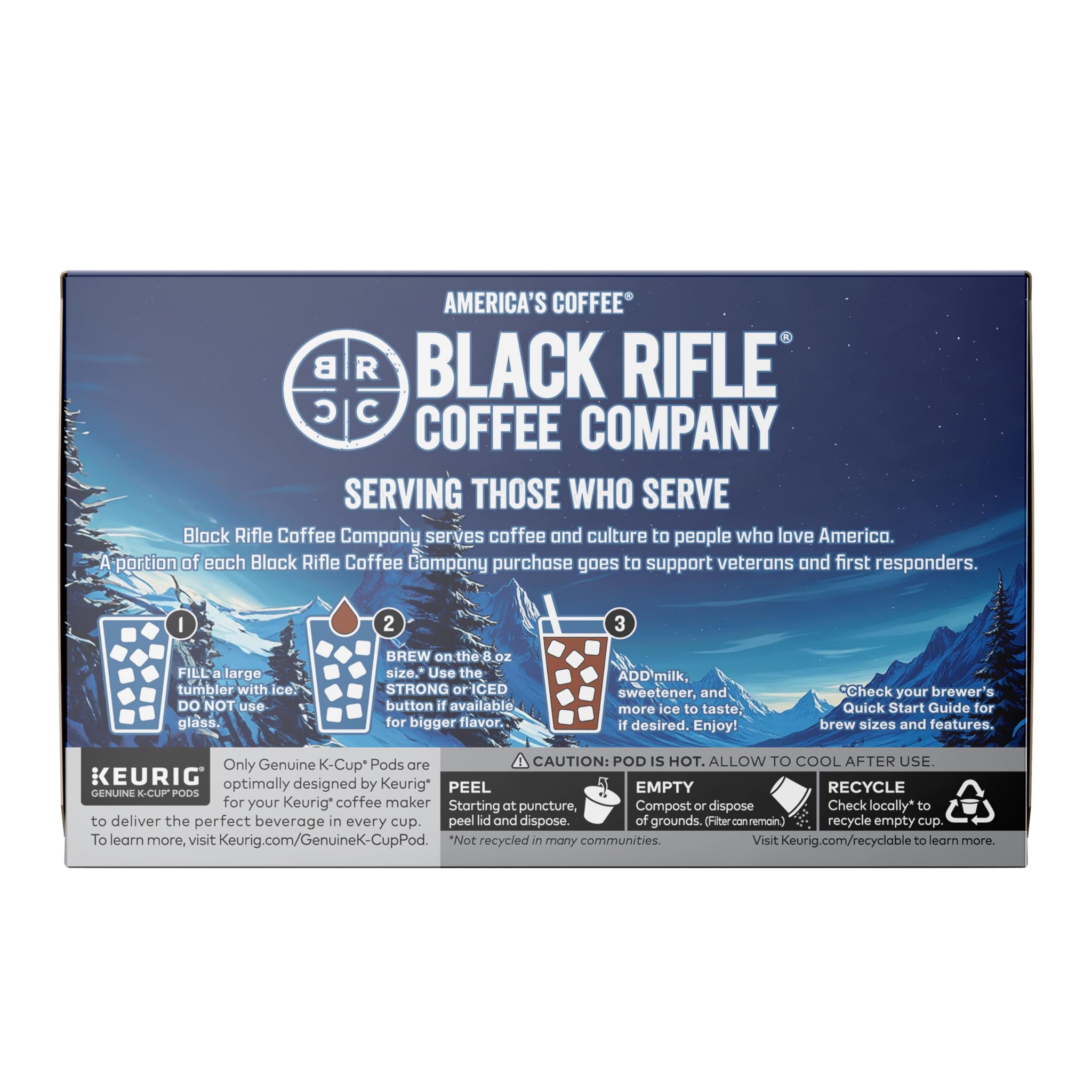 Black Rifle Coffee Company Iced Caramel Coffee K-Cup - Limited Edition, Smooth Caramel Flavor with Buttery Finish, Hot Brew for Iced Coffee, Rounds