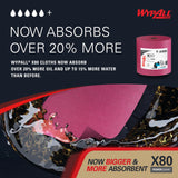 WypAll PowerClean X80 Cloths Heavy Duty Wipes (41055), Jumbo, Extended Use Towels, Red (1 Roll of 455 Sheets, 455 Sheet Total)
