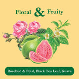 Tadin Guava Rose Tea, Contains Caffeine, 24 Tea Bags Per Box, Pack of 1