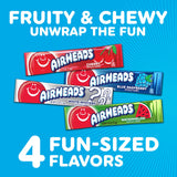 Airheads Full-Size Candy Bars, Taffy Candy Bulk Variety Pack, Individually Wrapped, Six Assorted Fruit Flavors Artificially Flavored, 60 Count Box