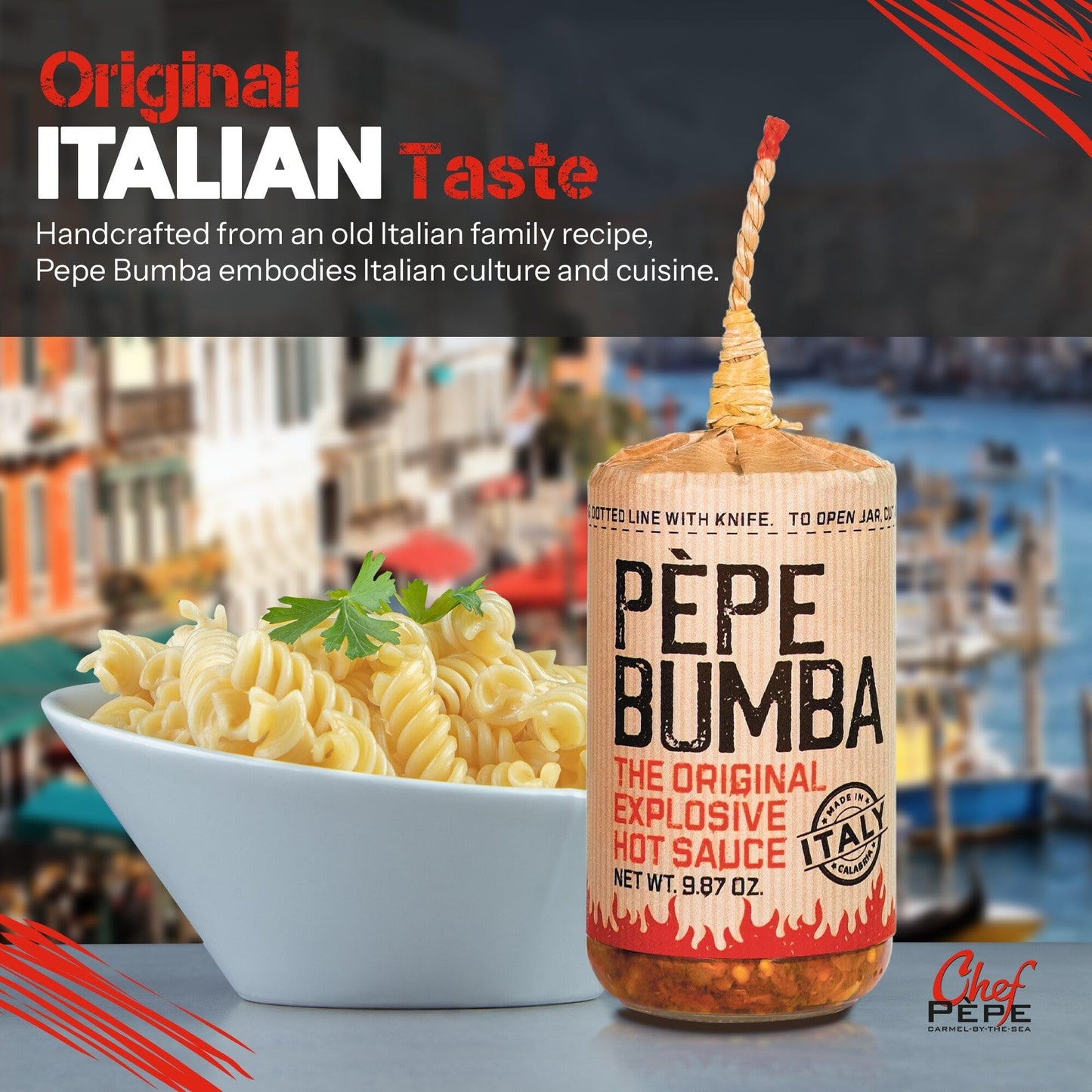 Chef Pepe's Pepe Bumba Hot Sauce, Perfect for Pasta, Sandwiches, Steak, Chicken, and More - 3-pack