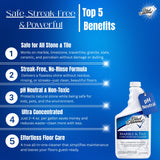 Black Diamond Stoneworks Marble & Tile Floor Cleaner Concentrate, pH Neutral, Streak-Free & No-Rinse Formula for Granite, Travertine, Limestone