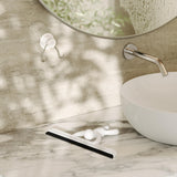 Umbra Buddy Bathroom Squeegee for Shower, Mirror, Window - Adhesive Storage Hook Included