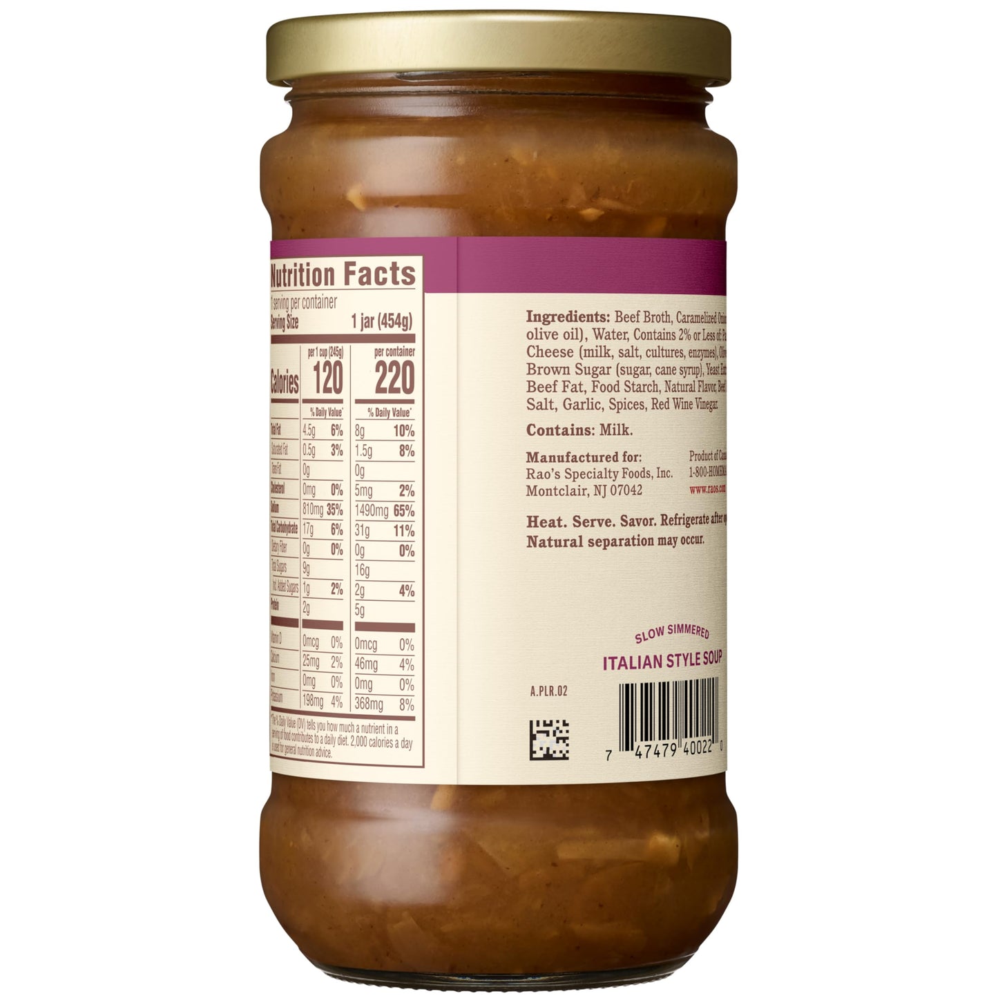 Rao’s Made For Home French Onion Soup, 16 oz