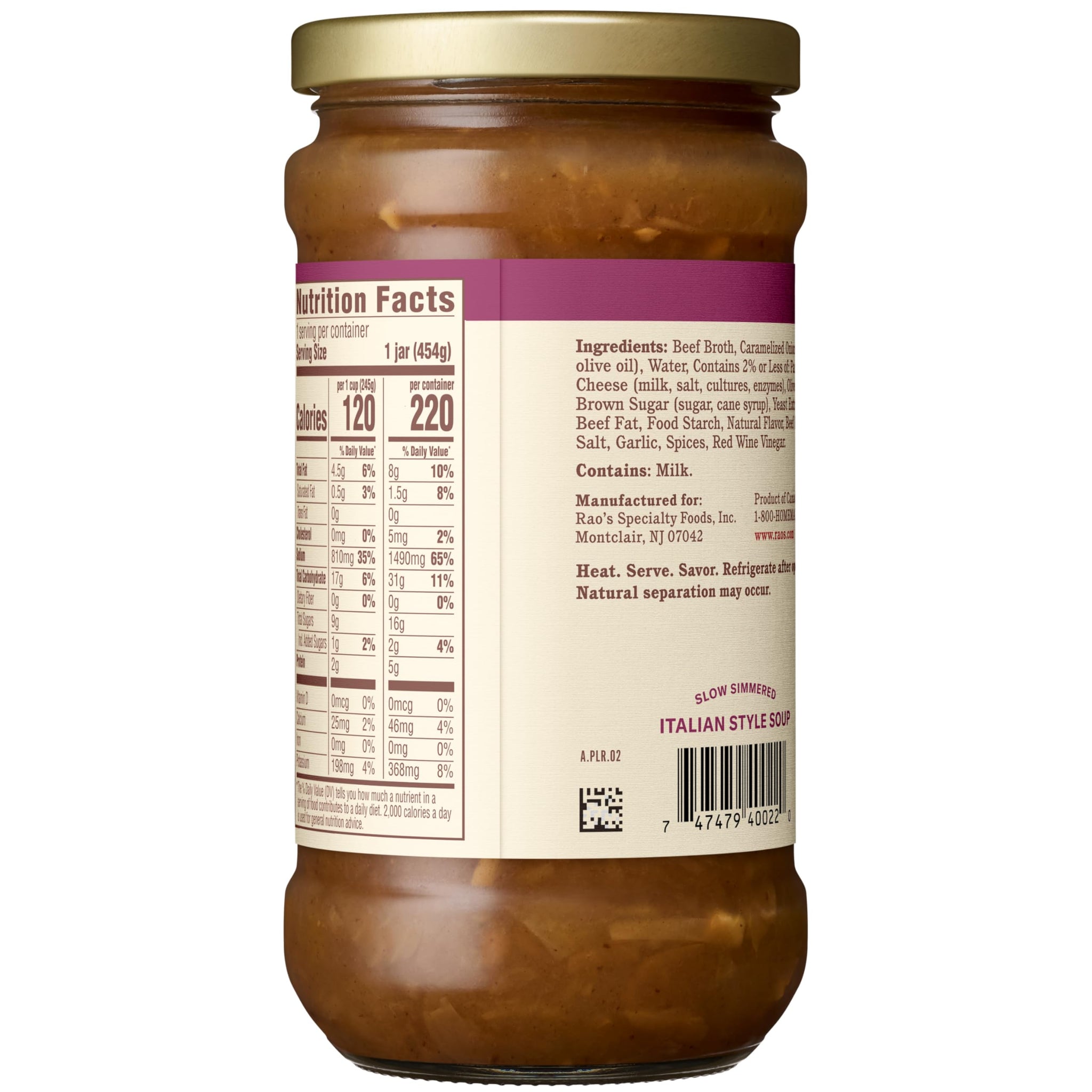 Rao’s Made For Home French Onion Soup, 16 oz