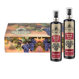 Ellora Farms, Balsamic Vinegar Spray bottle, clog-free pump, barrel aged, Greece, 3.38 oz X 2 Glass bottles in Handcrafted Wooden Gift Box