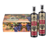 Ellora Farms, Balsamic Vinegar Spray bottle, clog-free pump, barrel aged, Greece, 3.38 oz X 2 Glass bottles in Handcrafted Wooden Gift Box