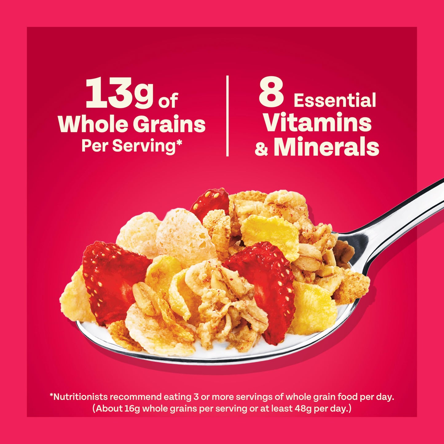 Honey Bunches of Oats Strawberry, Heart Healthy, Low Fat, made with Whole Grain Cereal, 11 Ounce