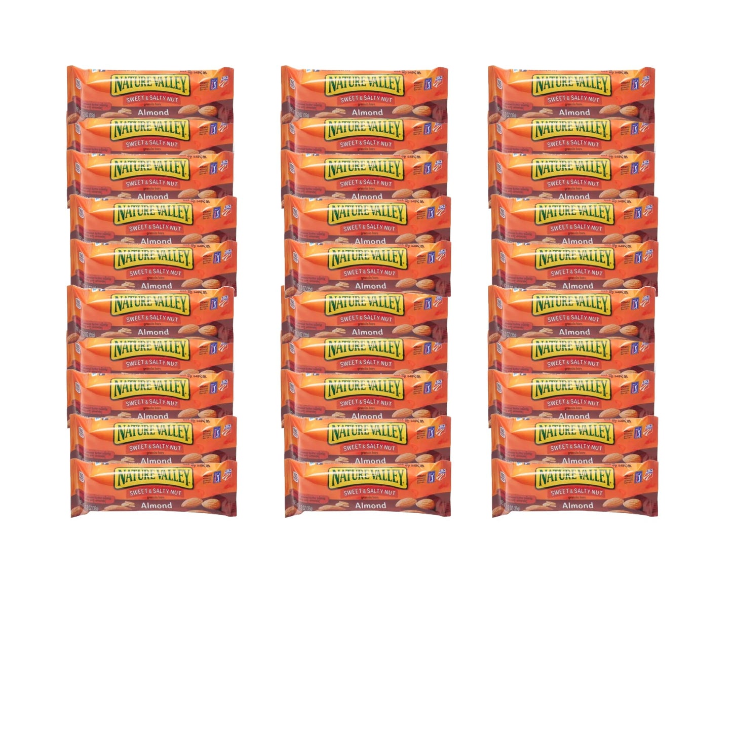Natur valley Almond Granola Bars Sweet & Salty almond butter bars- Bulk Nut 50 Count 1.2OZ Per Pack Healthy Snacks Bars lunchbox- Energy Bar Chocolate