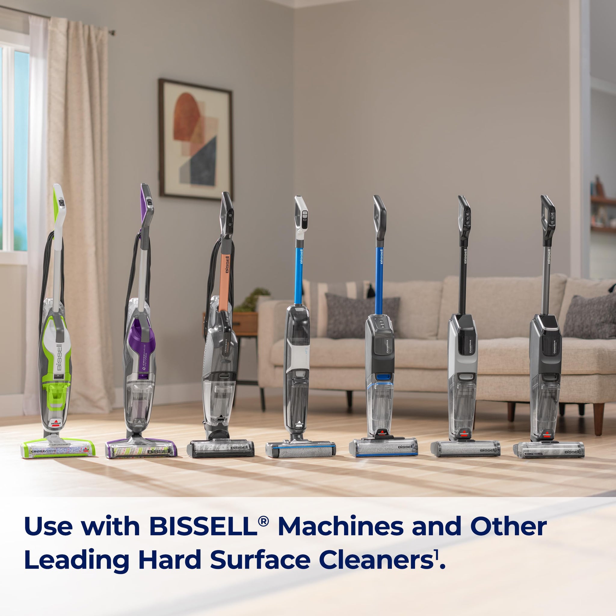 Bissell CrossWave & SpinWave Wood Floor Cleaning Formula, 32 oz, Dissolves Dirt, Grime, and Sticky Messes, Safe on Sealed Floors, Pair with CrossWave