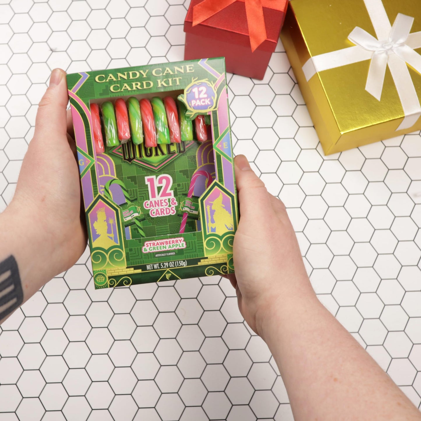 Limited Edition Wicked Candy Canes with Candygram Cards, Christmas Party Exchange Kit, Stocking Stuffer Treats, 12 Count, 5.29 Ounces