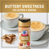 McCormick Finishing Sugar, English Toffee, Limited Edition, Rich & Buttery Sweetness for Hot Chocolate, Cookies, Cake, Pie, Cocktails, and More, 3.7 oz
