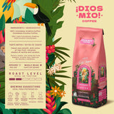 Dios Mio Coffee by Sofia Vergara, Light Roast, Whole Bean Premium Colombian Coffee, 12 Ounce Bag