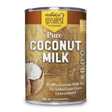 Nature’s Greatest Foods Pure Coconut Milk - No Guar Gum, No Additives, Non-GMO, BPA-Free, Vegan, Gluten-Free and Kosher, 17-19% Coconut Milk Fat, Unsweetened 12-pack