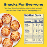 Feel Good Foods Gluten Free Mini Pizza Bagels - Frozen Snacks and Appetizers, Mini Bagel Bites with Mozzarella, White Cheddar & Parmesan Cheese, 7oz