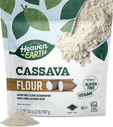 Heaven & Earth Cassava Flour, 2lb Bag | Gluten Free and Grain Free Flour for Baking | Non GMO Verified | Paleo Flour | Vegan | Wheat Flour Alternative