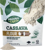 Heaven & Earth Cassava Flour, 2lb Bag | Gluten Free and Grain Free Flour for Baking | Non GMO Verified | Paleo Flour | Vegan | Wheat Flour Alternative
