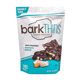 barkTHINS Dark Chocolate Coconut and Almond Snacking Chocolate, Holiday, 10 oz Family Size Bag