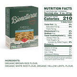 Bionaturae Fusilli Pasta Noodles - Gluten Free Pasta Organic, Rice & Lentil Pasta, Kosher Certified, High Protein, Non-GMO, Fusilli Pasta Organic