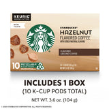 Starbucks Flavored K-Cup Coffee Pods - Hazelnut for Keurig Brewers - 1 box (10 pods)