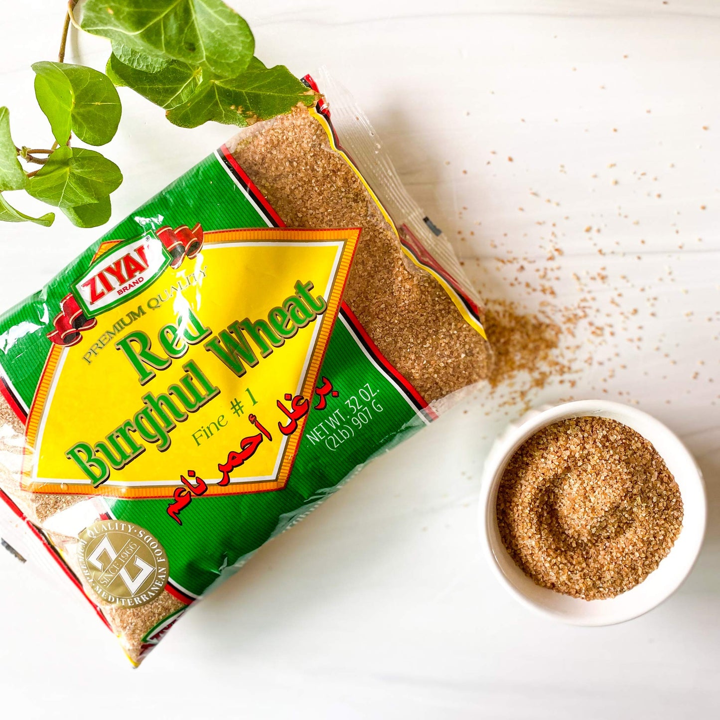 Ziyad Red Wheat Bulgur - Fiber-Rich Whole Grain, Nutty Flavor & Chewy Texture - Ideal for Tabbouleh, Kibbeh, Curries, Soups & Salads - Easy 30-Minute