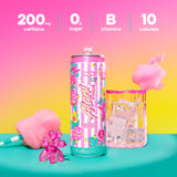 Alani Nu COTTON CANDY Sugar Free, Low Calorie Energy Drinks, 200mg Caffeine, Biotin B Vitamins, Zero Sugar, 10 Calories, 12 Fl Oz Cans, 24 Pack