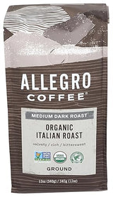 Allegro Coffee Organic Italian Roast Ground Coffee, 12 oz
