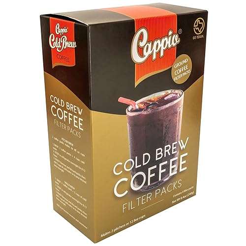Cappio Cold Brew Coffee Pack, Cold Brew, 8.4 Oz (4 packs), 6ct