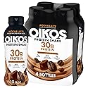 Oikos 30g Protein Shake, Mocha Latte, Shelf Stable, High Protein Drinks, Ready to Drink, 5g Prebiotic Fiber, 12 fl oz Bottle, 4 Count