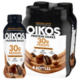 Oikos 30g Protein Shake, Mocha Latte, Shelf Stable, High Protein Drinks, Ready to Drink, 5g Prebiotic Fiber, 12 fl oz Bottle, 4 Count