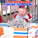 Fun Express Patriotic Red White Blue Peppermint Candy Bulk 2 Lb - 172 Individually Wrapped Mints for 4th of July Party Favors | Memorial Day Veterans