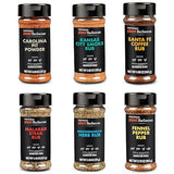 Steven Raichlen's Planet Barbecue BBQ Spices & Seasonings Gift Set - 6 Gourmet Rubs for Smoker & Grill - Globally Inspired BBQ Flavors Made in the USA