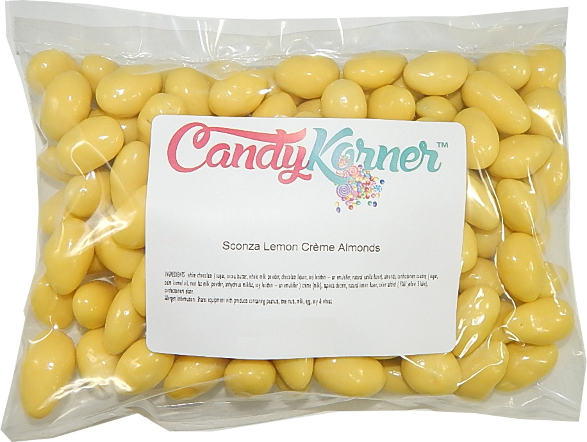 Sconza Lemoncello Almonds - Lemon Cream Almonds 1 Pound (16 Ounce) By CandyKorner