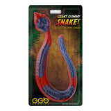 Giant Gummy Snake - Dual Fruity Flavors, Delicious Candy Creation from GGB Candies! (Cherry/Blue Raspberry, 1 Pound)