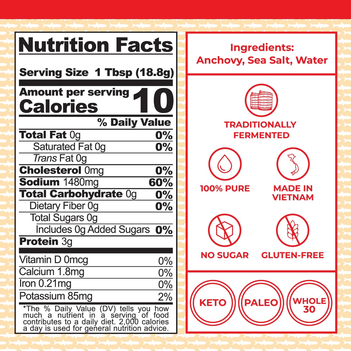 Red Boat Fish Sauce | Premium 31°N fish sauce sustainably made with just three ingredients in Vietnam | Keto, Paleo, & Whole 30 friendly | Gluten