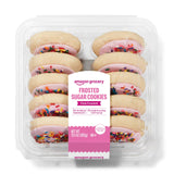 Amazon Grocery, Pink Frosted Sugar Cookies, 13.5 oz, 10 ct, Frozen (Previously Amazon Fresh, Packaging May Vary)